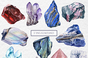 GEMSTONES watercolor collection, an Illustration by Lemaris (Thumbnail 2 of 8)