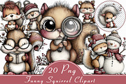 Quirky Squirrel, Funny Squirrel Clip, an Illustration by Libby Wishes (Thumbnail 1 of 7)