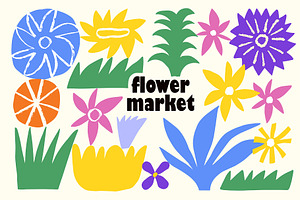 "FLOWER MARKET 2" Graphics Bundle