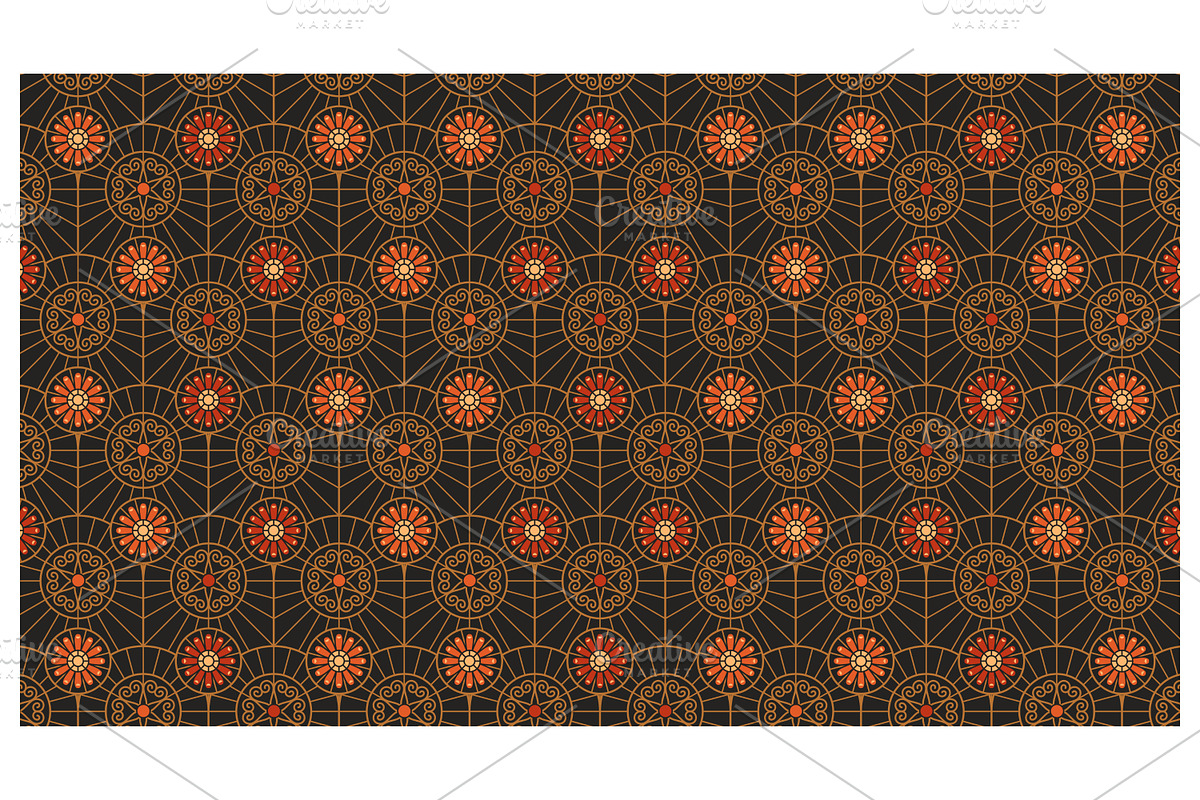Ornamental floral arrangement repeat, a Pattern Graphic by Creative Backgrounds