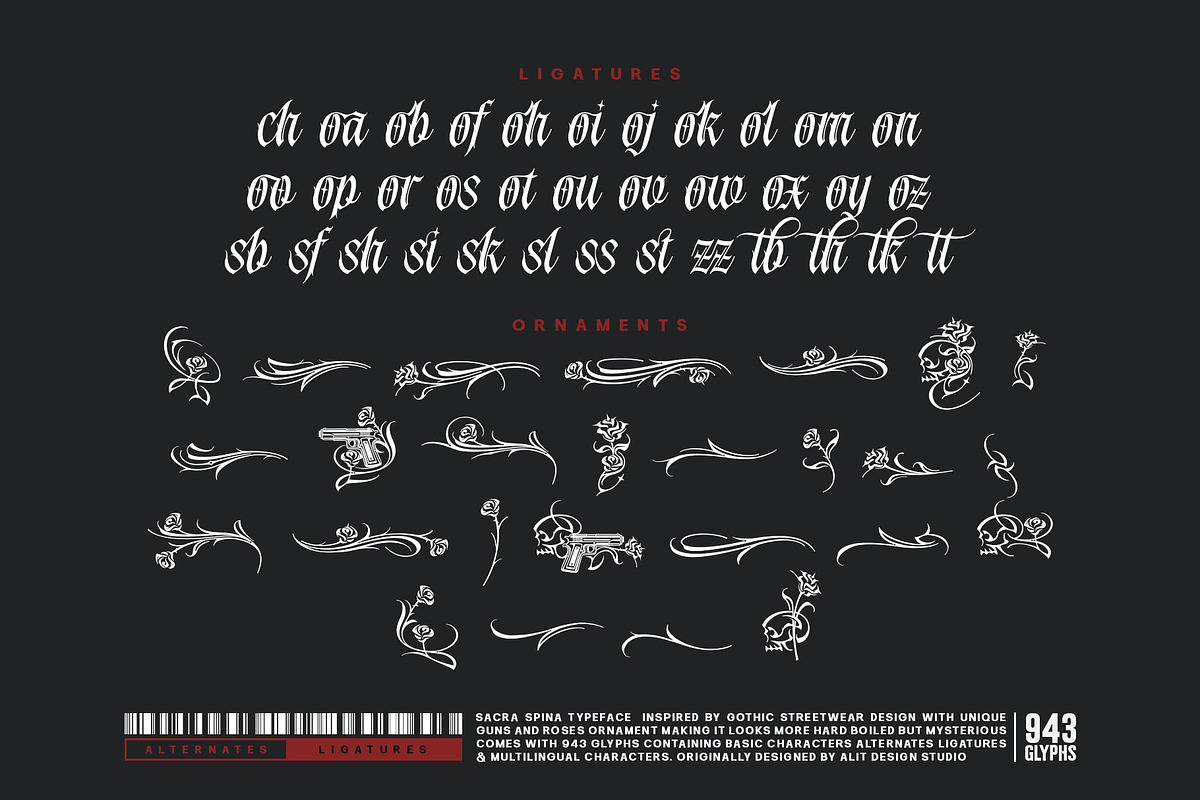 Sacra Spina Typeface, a Blackletter Font by alit design (Photo 16 of 20)