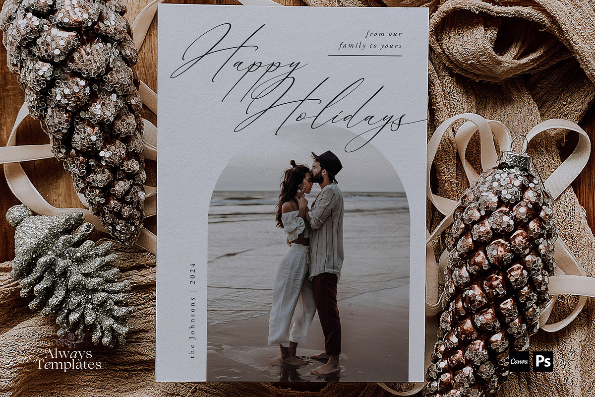 Christmas Card Template CC208, a Card Template by Always Templates (Photo 2 of 3)