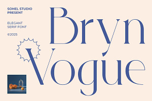 Bryn Vogue - Elegant Modern Serif, a Font by Sohel Studio