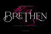 Brethen - Stylish Serif Font, a Serif Font by Typebae (Thumbnail 1 of 13)