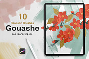 Gouache Brushes for Procreate, a Brush Add-On by Maria Summer (Thumbnail 1 of 8)