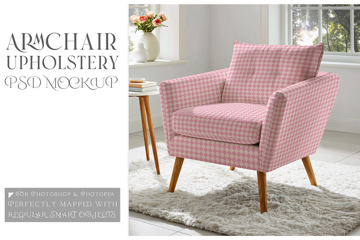 Armchair Upholstery Mockup, a Household Mockup by mock-ups (Photo 1 of 13)