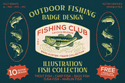 Fishing Illustrations & Bade designs, an Animal Illustration by Trape Graphic Studio (Thumbnail 1 of 10)