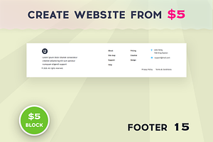 Uny Builder Blocks - Footer 15