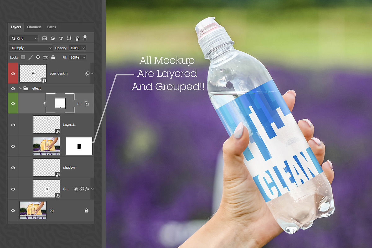 Water Bottle Mockup #07, a Product Mockup by alexandeerco (Photo 5 of 5)