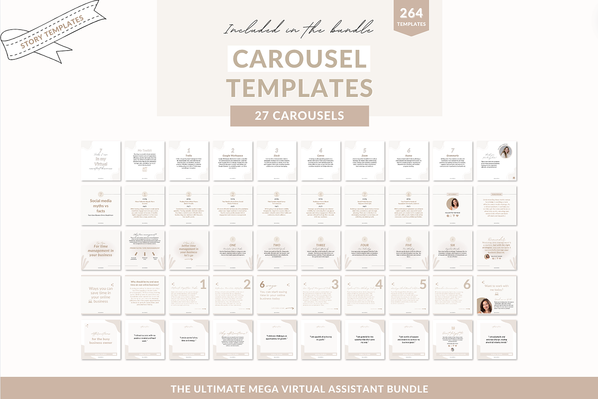 Virtual assistant Canva templates, a Social Media Template by Cate Creates (Photo 7 of 12)