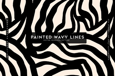 Painted Wavy Lines, a Pattern Graphic by MalyskaStudio