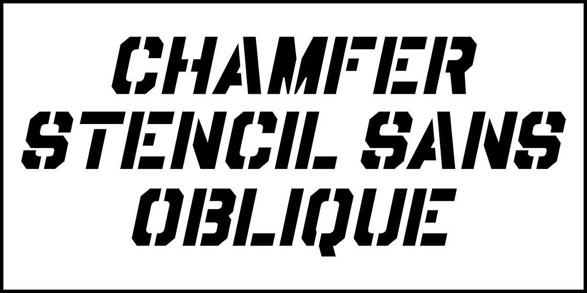 Chamfer Stencil Sans JNL, a Sans Serif Font by Jeff Levine Fonts (Photo 4 of 5)