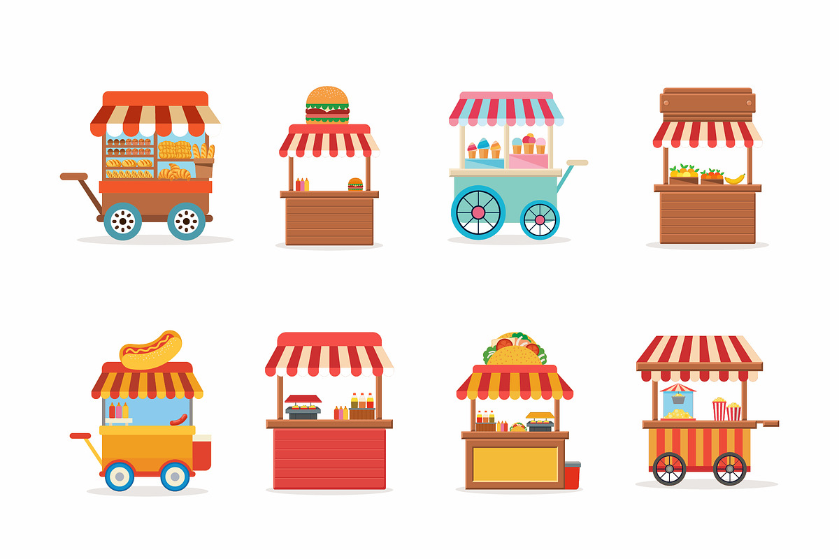 Street Food Carts Illustration Pack