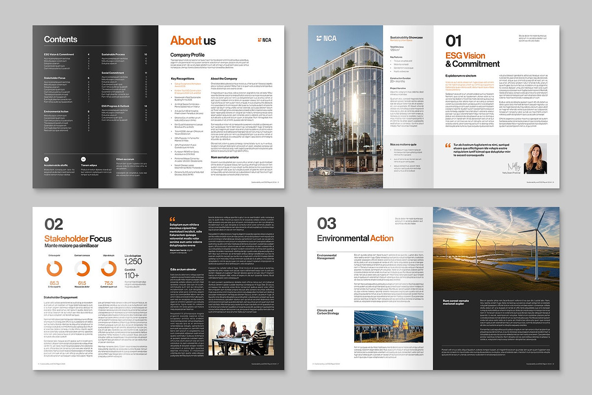 Sustainability Report Template preview 3