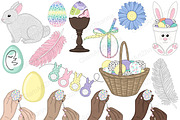Easter Egg Painting Clipart, a Seasonal Illustration by GlamArtZhanna (Thumbnail 3 of 5)