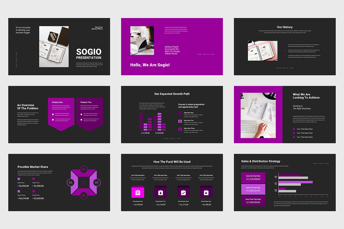 Sogio : Pitch Deck Google Slides, a Presentation Template by Punkl Camp (Photo 6 of 9)