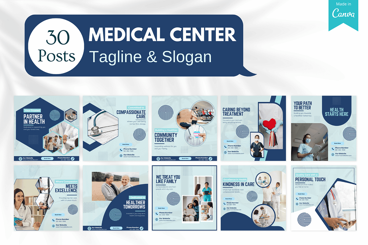 230 Medical Center Canva Templates, a Social Media Template by Viral Content Design (Photo 3 of 13)