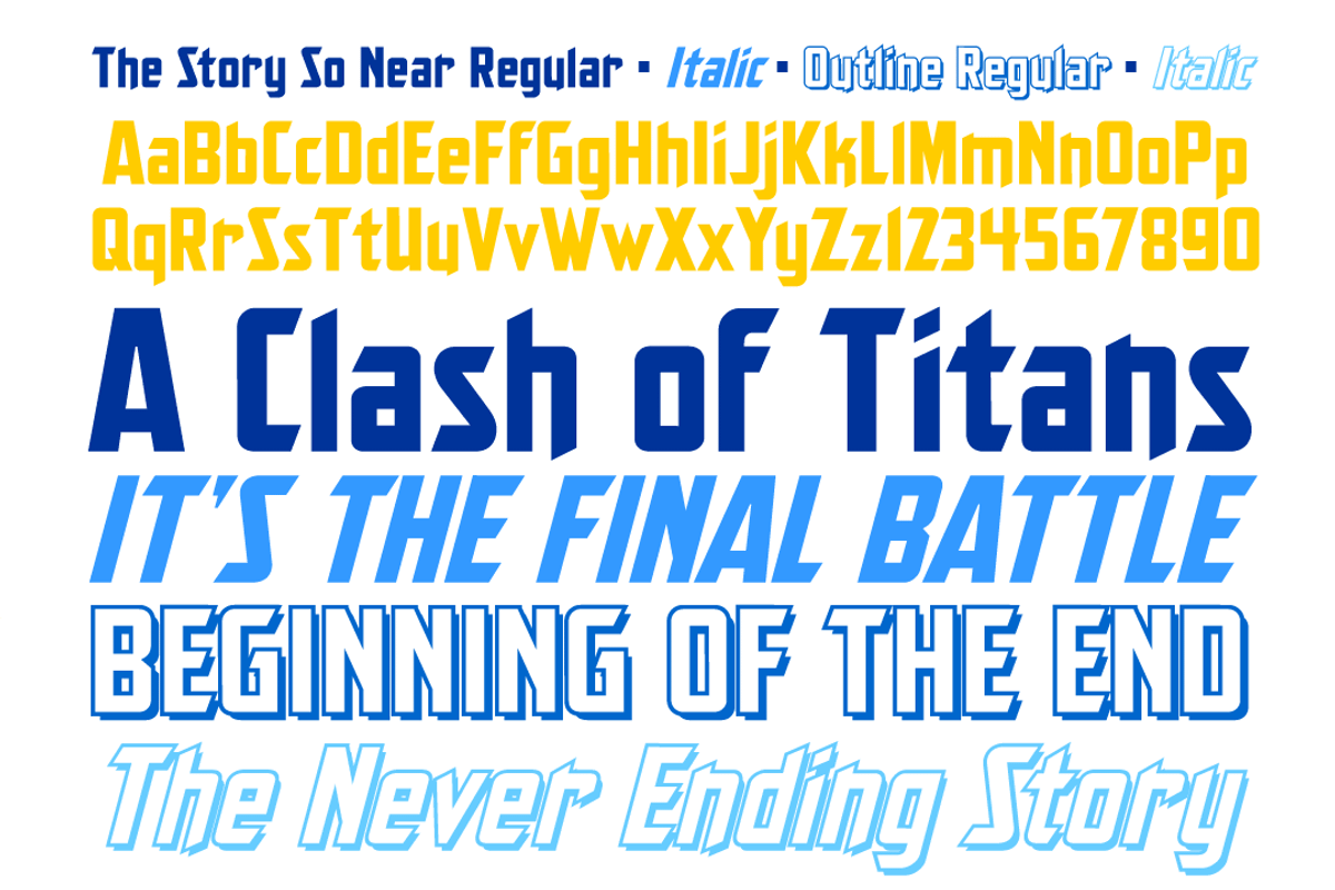 The Story So Far & Near - logo font, a Sans Serif Font by Comicraft Fonts (Photo 3 of 4)