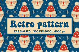 Christmas Pattern With Santa Claus