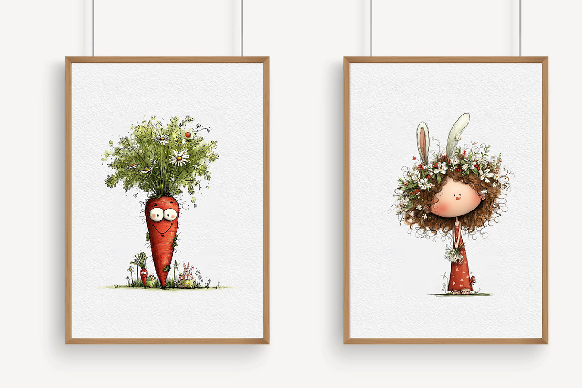Whimsical Happy Easter Clipart, an Illustration by Libby Wishes (Photo 7 of 7)