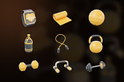 Fitness & Gym 3D Icon, an Object Graphic by Artnivora.Std (Thumbnail 1 of 4)