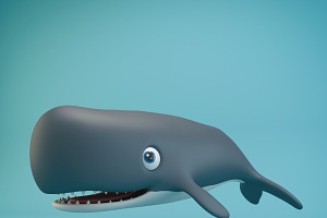 Cartoon Whale, an Animal 3D Model by XYZ Space
