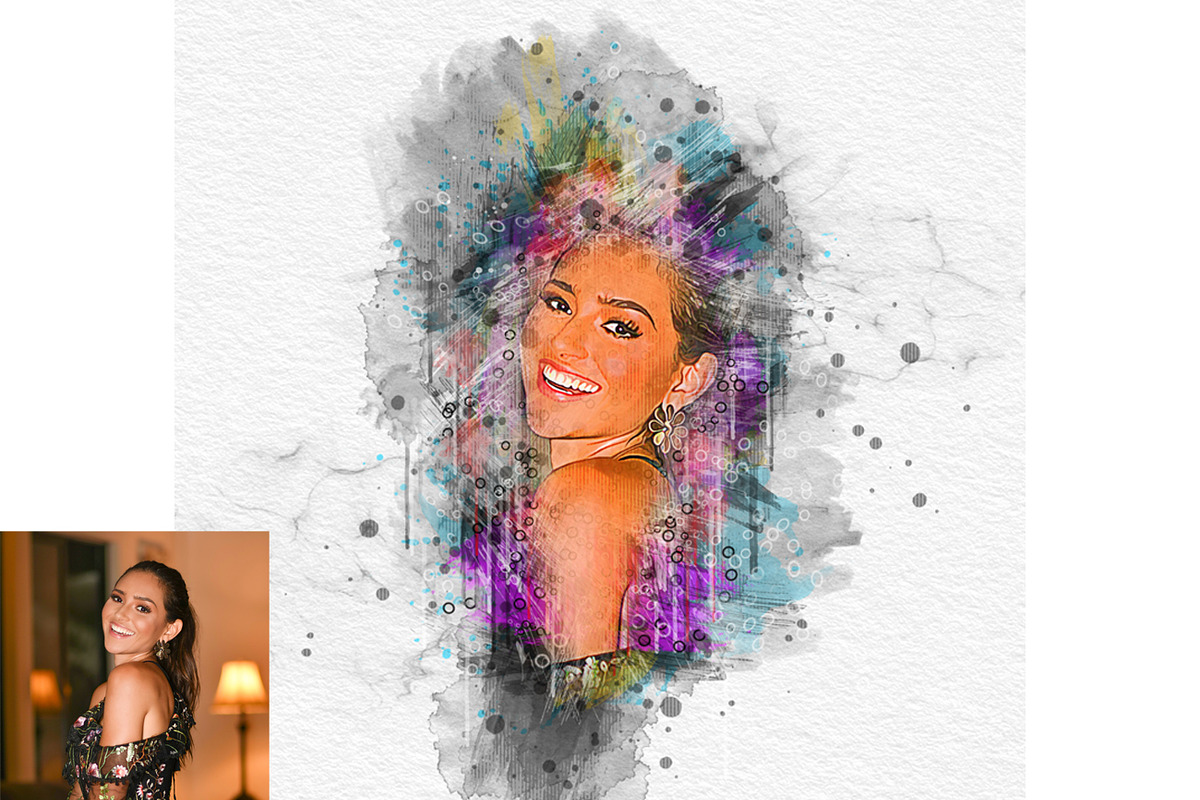Watercolor Artistic Photoshop Action, an Action Add-On by Studio Retouch