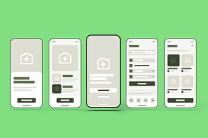 Modern Mobile App UI UX Wireframe, a Wireframe Template by MightyDesign