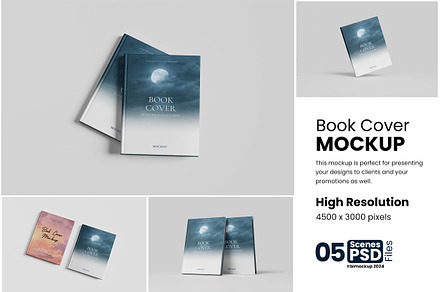 Book Cover Mockup, a Books & Magazine Mockup by bimockup