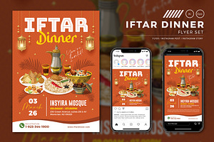 Iftar Dinner Flyer Set, a Flyer Template by Aarley Kaiven