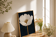 Navy Blue Floral Wall Art Print, a Decorative Illustration by elfy creative (Thumbnail 7 of 8)