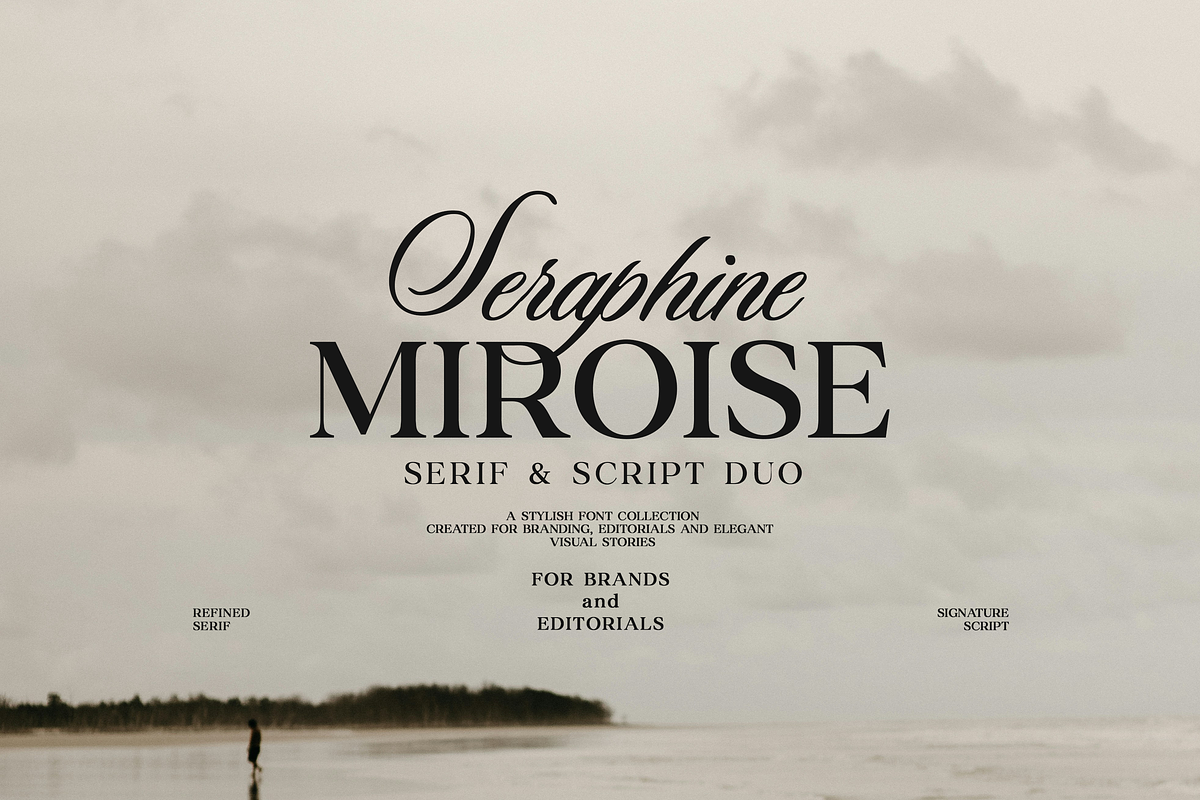 Seraphine Miroise Font Duo, a Serif Font by elvinova (Photo 1 of 11)
