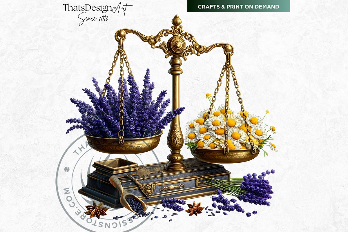 100 Medicinal Herbs clipart Set, a Decorative Illustration by ThatsDesignArt (Photo 8 of 10)