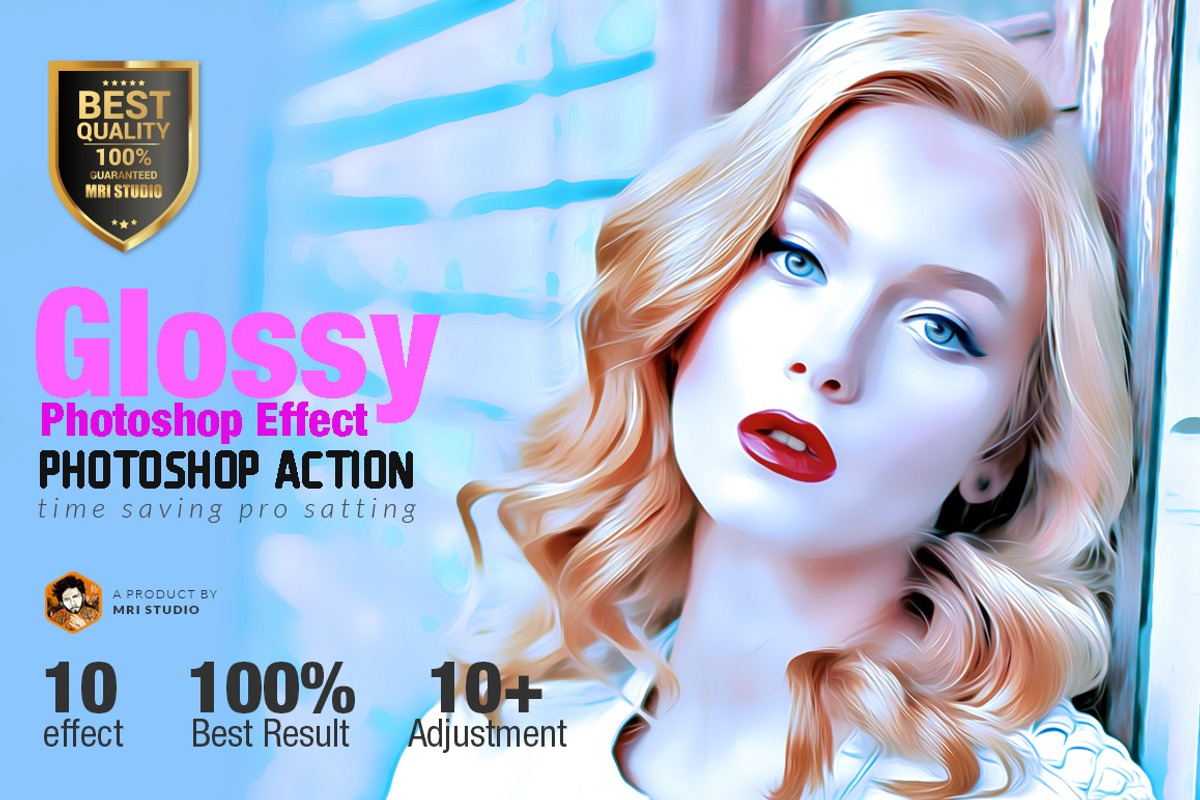 Glossy Photoshop Effect, an Action Add-On by MRI STUDIO (Photo 1 of 9)