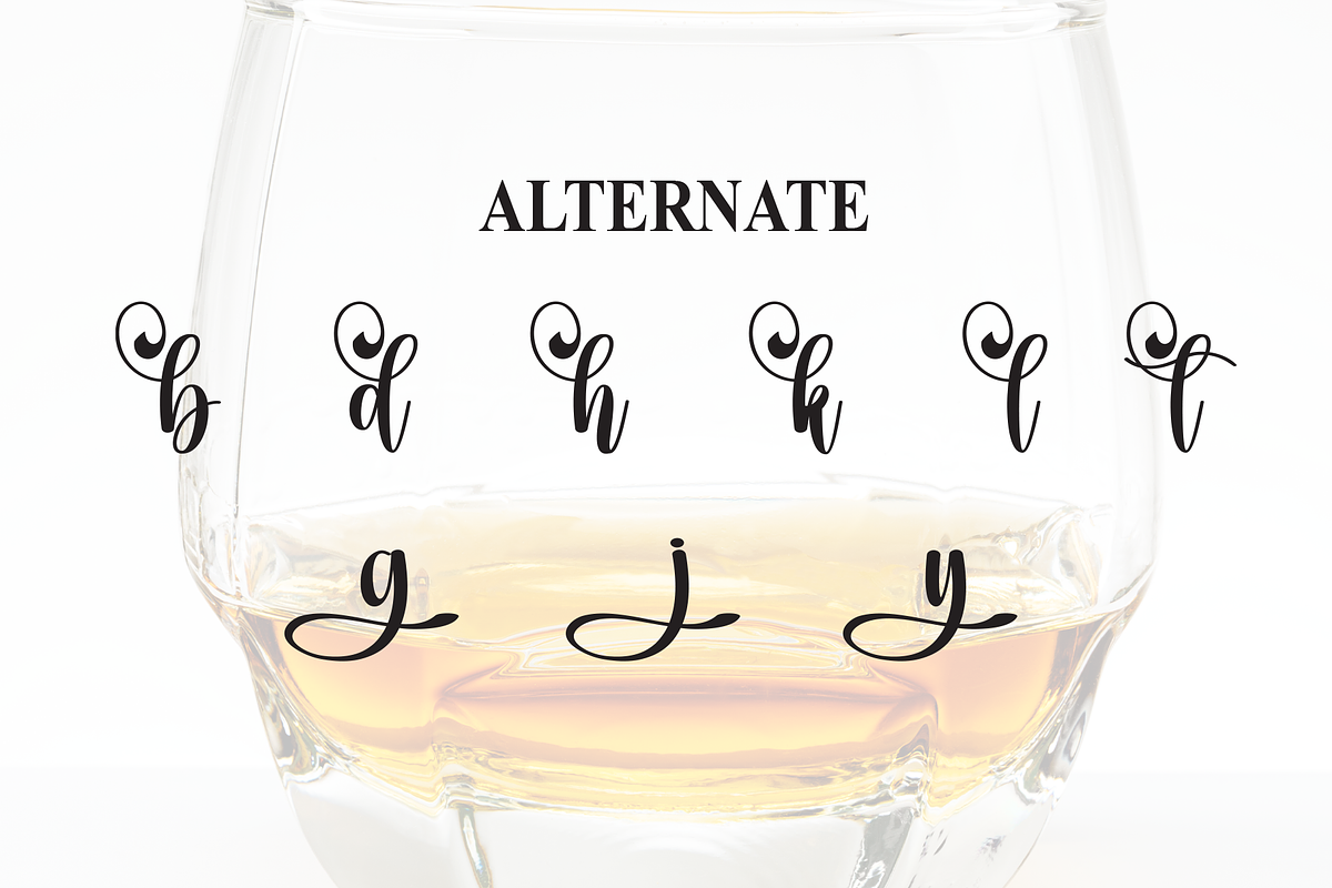 Whiskey | Script Font, a Handwritten Font by Scratchones (Photo 8 of 9)