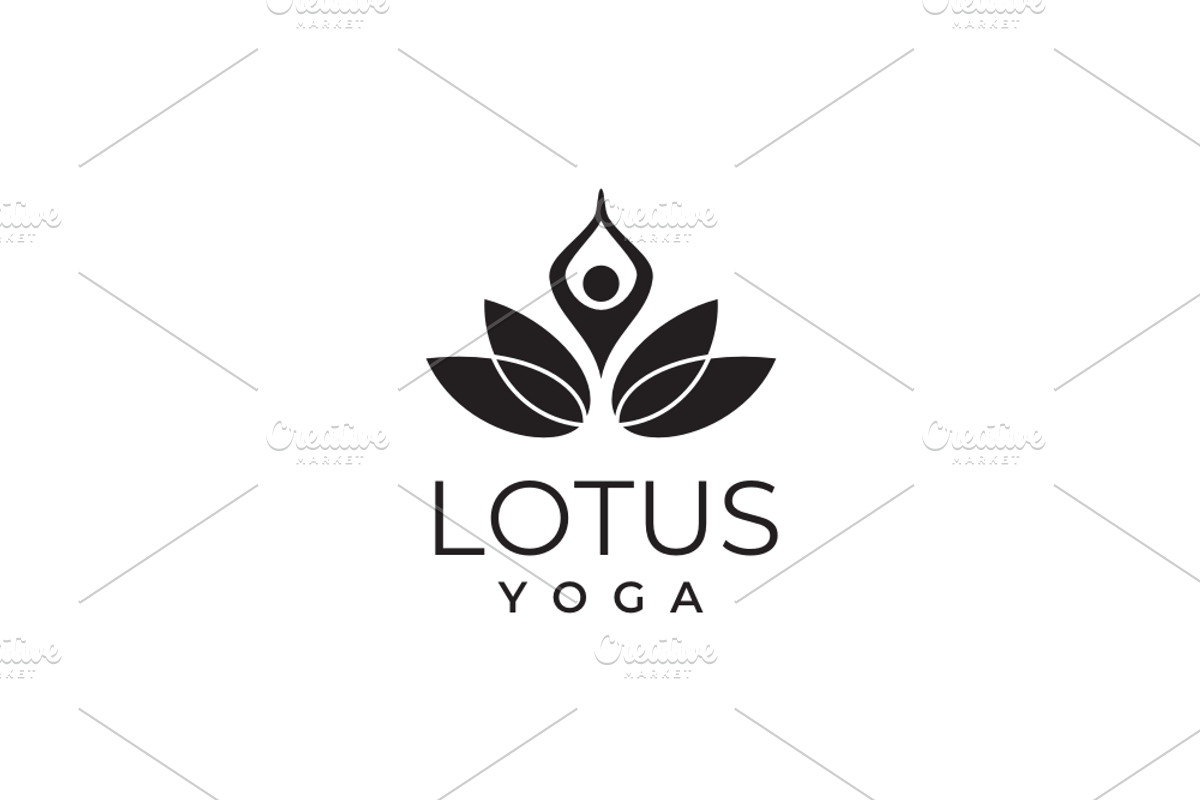 Lotus Yoga logo design template, a Branding & Logo Template by yopie (Photo 3 of 3)