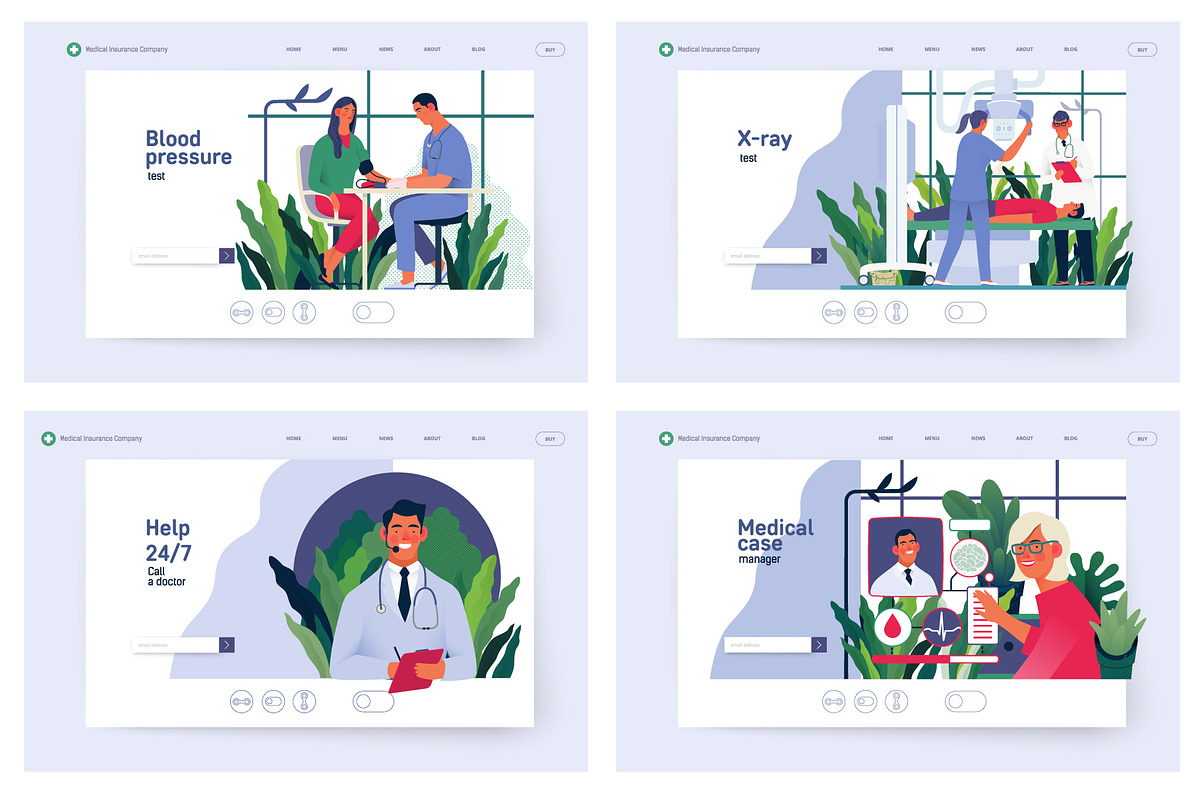 Part 1 Medical website illustrations, a Healthcare Illustration by Grivina's shop (Photo 13 of 37)