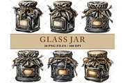 Glass Jar Clipart PNG, an Illustration by Memories By Lea (Thumbnail 4 of 8)