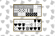 Teacups Brush and Pattern Pack, a Brushes & More by JennGravissFults Creates (Thumbnail 2 of 2)