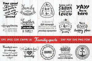 Love Family Quotes. SVG bundle