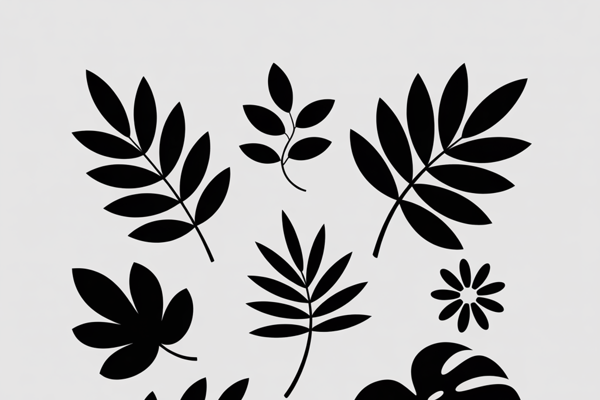 collection tropical leaf silhouette, an Illustration by Amazin_art (Photo 13 of 21)