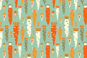 Tomatos and carrots patterns.