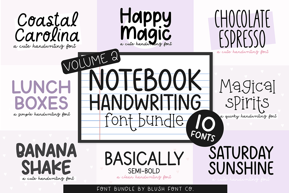 MEGA HANDWRITING Font Bundle V1, a Handwritten Font by Blush Font Co. (Photo 2 of 7)