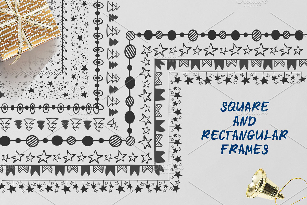 60 Christmas Pattern Brushes, a Brush Add-On by Mallinka (Photo 7 of 10)