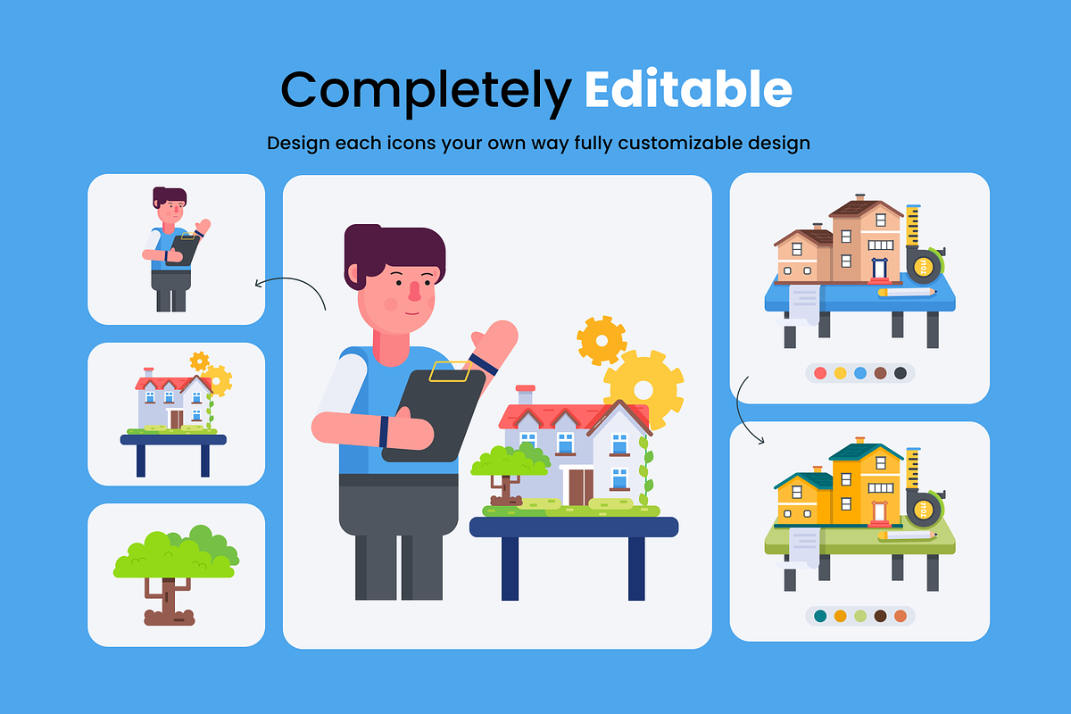 Animated Real Estate Icons, a Duotone Icon by Prosymbols (Photo 4 of 12)