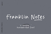 Franklin Notes Handwritten Font, a Script Font by Letteralle Studios (Thumbnail 1 of 9)