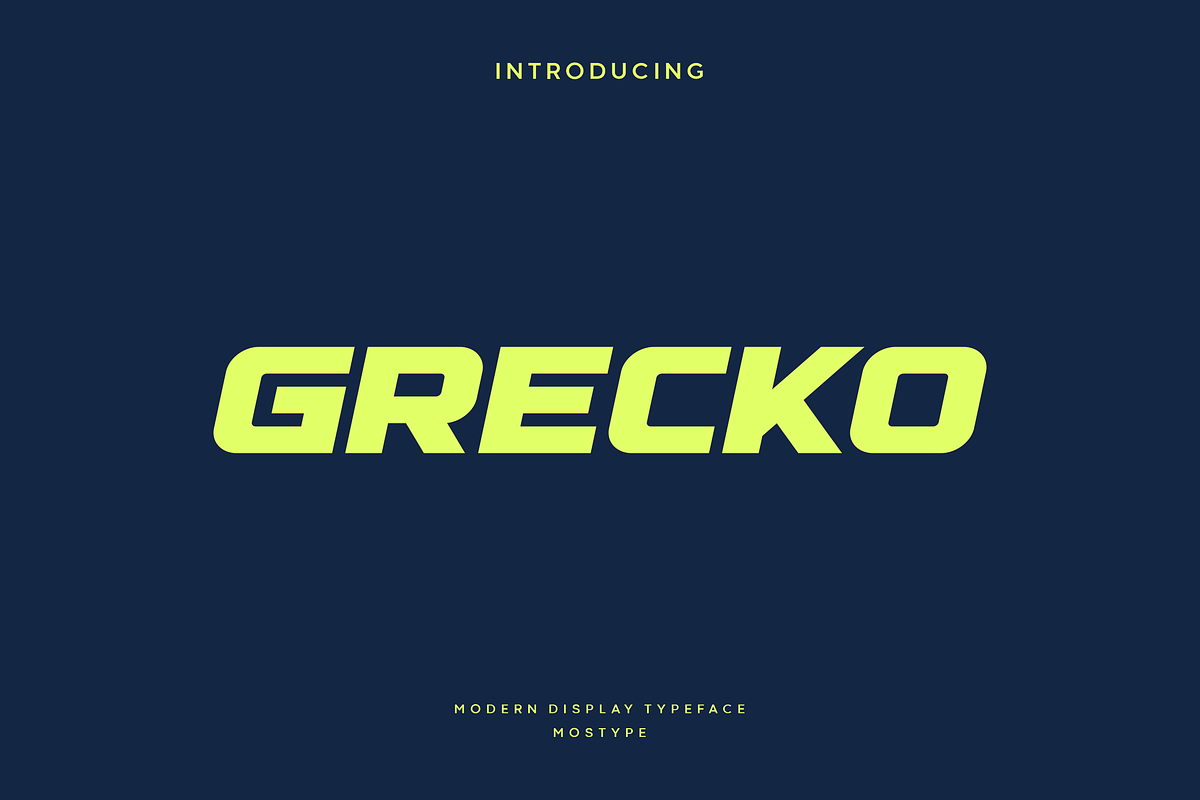 Grecko - Modern Sport Typeface, a Font by Letterna (Photo 1 of 4)