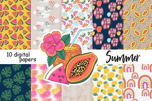 Summer Digital Paper Set