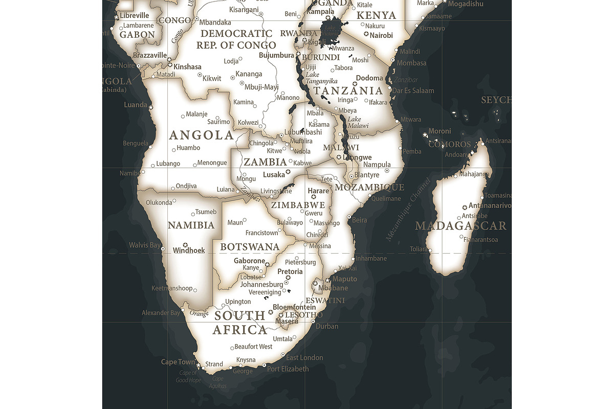 Vector World Map - Large&Detailed, a Decorative Illustration by PorcuPen Works (Photo 2 of 8)