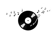 Vintage Vinyl Record & Turntable Bun, an Illustration by Creativeshirt (Thumbnail 20 of 31)